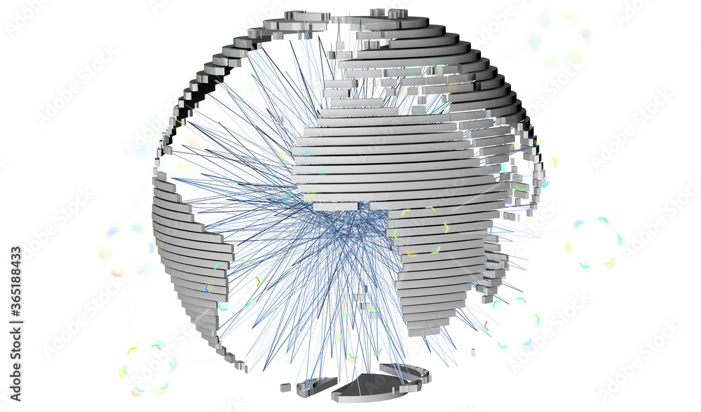 Poster global network and world wide network