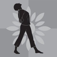 girl practising yoga in standing pose