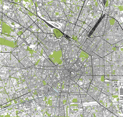 Obraz premium map of the city of Milan, Italy