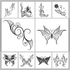 collection of decorative tattoos