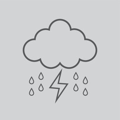 rain cloud and thunder