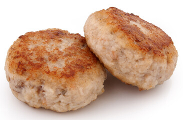 Fried fish-balls isolated on white background.