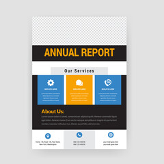 Abstrat Annual Report Cover Design Template.