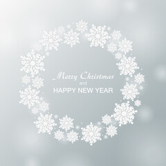Fototapeta premium Vector banner for Christmas, New Year, snowflakes