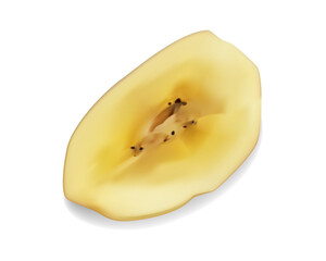 バナナチップスイラスト/ドライバナナ/どんな背景でもよく馴染む/イラレブック