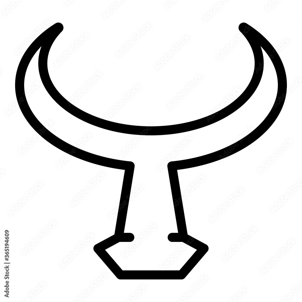 Poster antelope wildbeest icon. outline antelope wildbeest vector icon for web design isolated on white bac