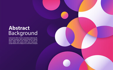 Abstract colorful circular geometric modern background design.