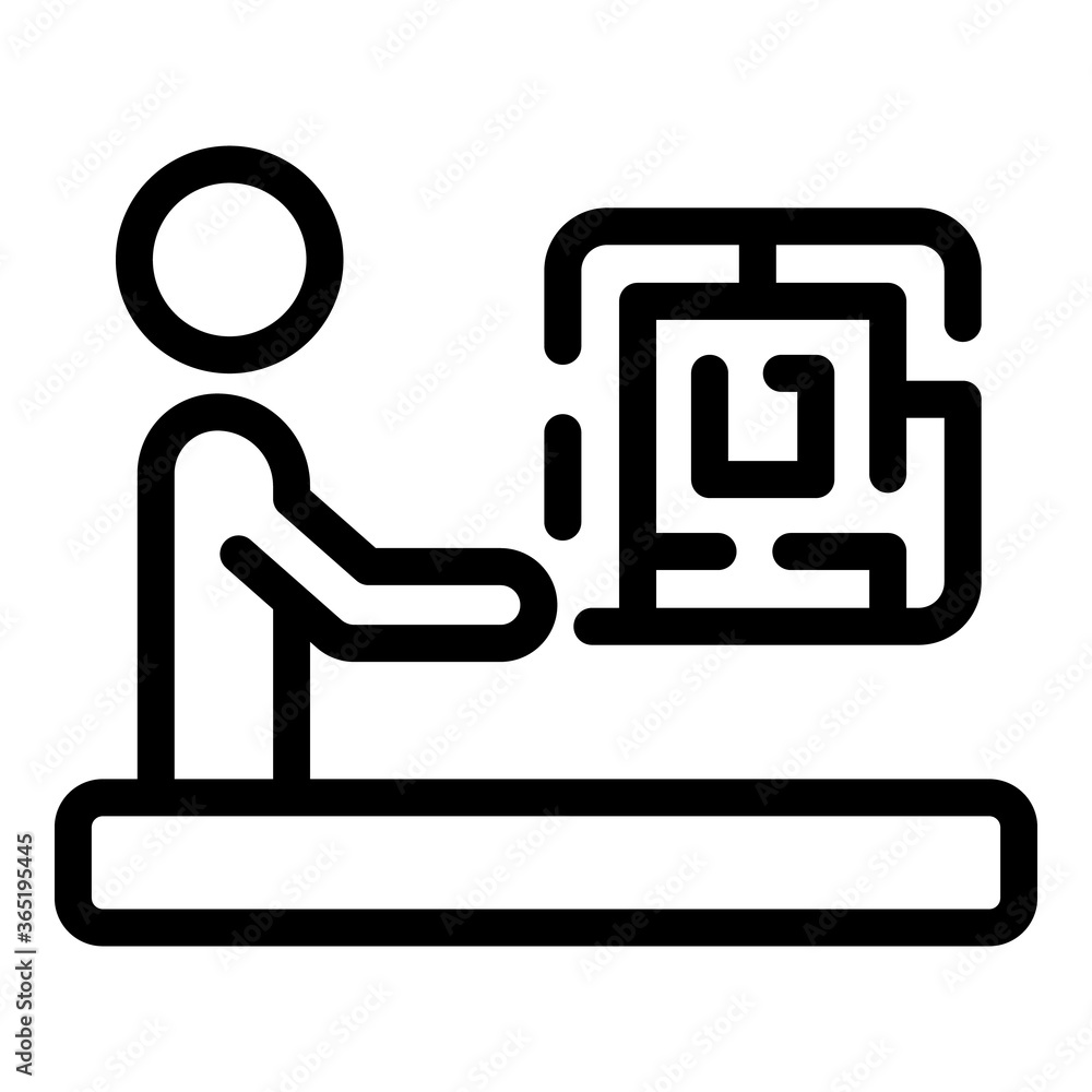 Poster resolve crisis labyrint icon. outline resolve crisis labyrint vector icon for web design isolated on