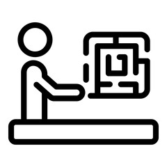 Resolve crisis labyrint icon. Outline resolve crisis labyrint vector icon for web design isolated on white background