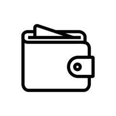 Вhite wallet with а card, icon.