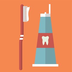 toothbrush with toothpaste