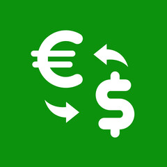 Exchange Euro to Dollar -  Metro Tile Icon