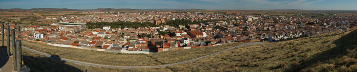 Fototapeta na wymiar Panoramic view of Consuegra,Castile–La Mancha,Spain,Europe 