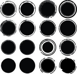 Grunge post Stamps Collection, Circles. Banners, Insignias , Logos, Icons, Labels and Badges Set . vector distress textures.blank shapes.