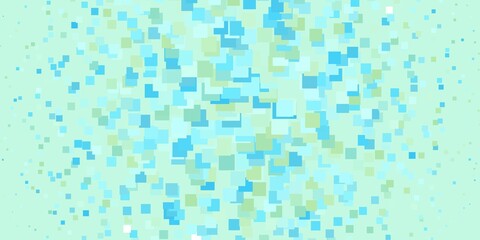 Light Blue, Green vector backdrop with rectangles. Abstract gradient illustration with colorful rectangles. Pattern for business booklets, leaflets