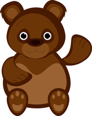 Cute baby bear cartoon