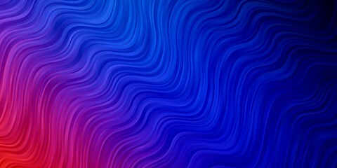 Light Blue, Red vector background with bent lines. Colorful illustration, which consists of curves. Pattern for websites, landing pages.