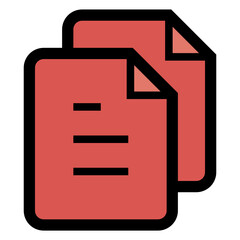 documents icon design color outline style