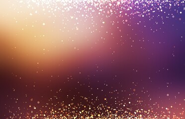 Festive purple bokeh background. Lilac violet yellow colors formless blur pattern.