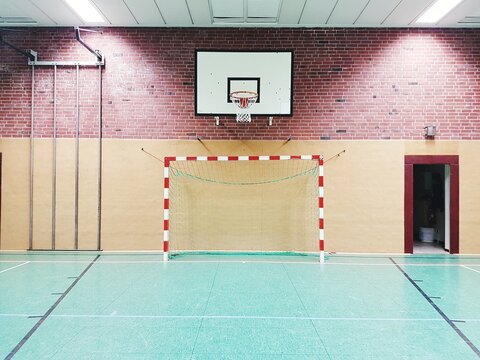 Empty Gym At School During Corona