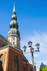 Dome of the Church of Peter in Riga. Latvia