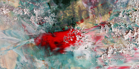 Colorful abstract background wallpaper. Modern motif visual art.  Mixtures of oil paint. Trendy...