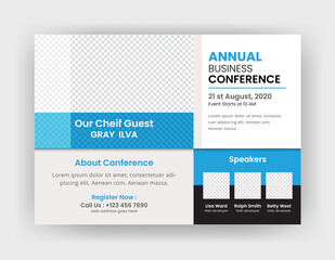 Fototapeta na wymiar Annual Business Conferance Flyer template.