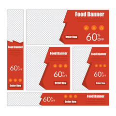  Food & Restuaruant Concept web Bannar set Design.