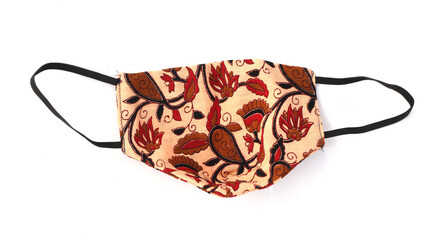 Homemade protective mask and pieces of cloth