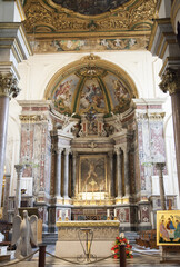 Fototapeta na wymiar August 2019 - Italy - Amalfi - Interior of the Cathedral of San Andrea - The most famous monument in Amalfi is certainly the Arab-Sicilian Cathedral