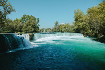 Panoramic view at waterfall Manavgat, Antalya, Turkey
