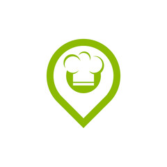 Chef Hat with Point Logo Design Template Vector, Icon Symbol, Creative Design Concepts