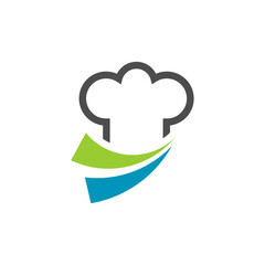 Chef Hat Logo Design Template Vector, Icon Symbol, Creative Design Concepts