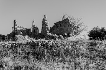 Ruins of the "Mas de Llopis" in Montcabrer mountain, Cocentaina.