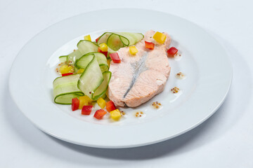salmon with vegetables