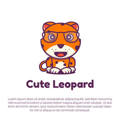 illustration of leopard with cartoon style