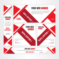 Food & Restuaruant Concept web Bannar set Design .	