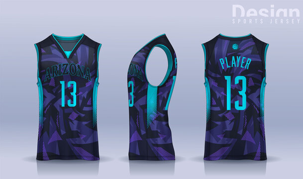 Full Sublimation Editable Basketball Jersey Template 