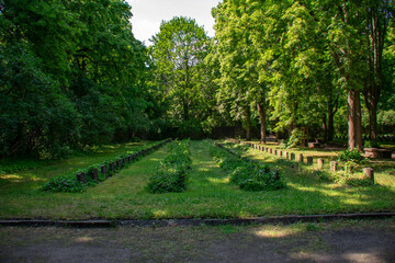 Graveyard in Weissensee Jewish cemetery Berlin Germany