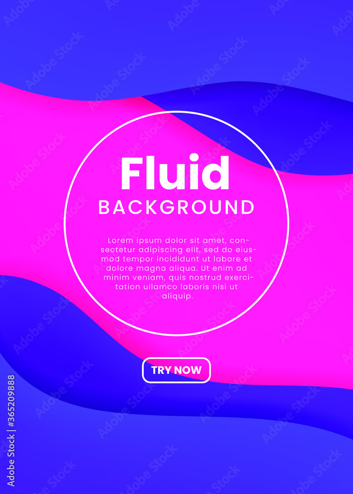 Poster set of abstract fluid 3d background with liquid modern shapes . isolated vector elements