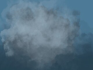 Realistic dark rainy cloud on the dark sky for background