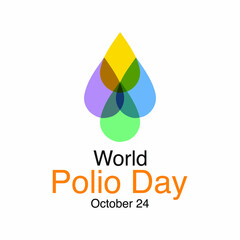Vector illustration on the theme of World Polio day observed each year on October 24th across the globe.