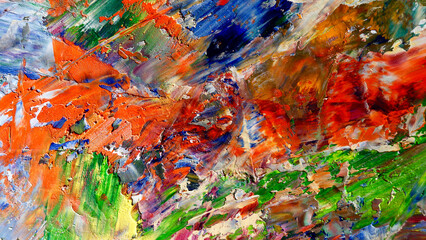 Colorful abstract background wallpaper. Modern motif visual art.  Mixtures of oil paint. Trendy...