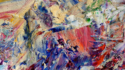Colorful abstract background wallpaper. Modern motif visual art.  Mixtures of oil paint. Trendy...