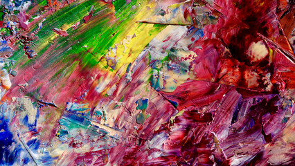 Colorful abstract background wallpaper. Modern motif visual art.  Mixtures of oil paint. Trendy...