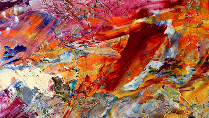 Colorful abstract background wallpaper. Modern motif visual art.  Mixtures of oil paint. Trendy...
