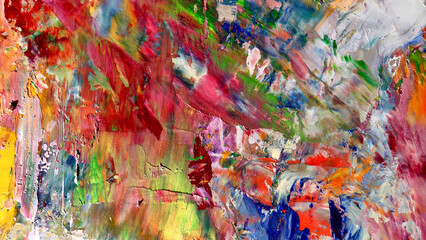Colorful abstract background wallpaper. Modern motif visual art.  Mixtures of oil paint. Trendy...