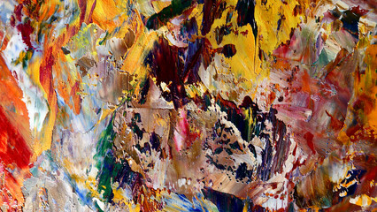 Colorful abstract background wallpaper. Modern motif visual art.  Mixtures of oil paint. Trendy...