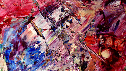 Colorful abstract background wallpaper. Modern motif visual art.  Mixtures of oil paint. Trendy...