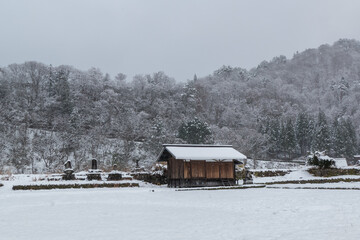 Shirakawa-go in winter season, UNESCO World Heritage Site, Japan